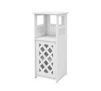 WODFARR Armoire de Salle de Bain étroite, Meuble de Rangement, Petit Meuble pour Toilette avec Porte et Étagères pour Petits Espaces (24x22x56 cm)
