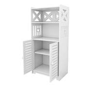 WODFARR Armoire Meubles de Salle de Bains collonne, Meuble Toilettes WC Rangement, Petit Meuble de Rangement pour Toilettes, Support pour Papiers Toilettes-75 * 22 * 36cm