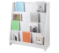 WODFARR Bibliothèque Étagère à Livres pour Enfants, Rangement Livre et Jouets Enfant, Bibliothèque Montessori pour Enfants, Étagère Livre Enfant en Bois-30 * 70 * 88cm, Blanc