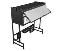 WODFARR Égouttoir à Vaisselle à 2 étages au-Dessus de l'évier,Porte-ustensiles,Évier de Cuisine, Acier au Carbone, Support d'égouttage, Support pour Planches à découper (75 * 30 * 78cm,Noir)