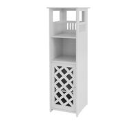 WODFARR Meuble Toilettes WC Rangement,Petit Meuble de Rangement pour Toilettes,Meuble Salle de Bain,Étagère Réglable, Pieds Résistant à l’Eau, Petits Espaces (78 * 22 * 22cm)