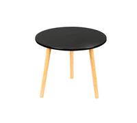 WODFARR Petite Table d'appoint en Bois, Table de Lit pour Salon, Chambre à Coucher, Balcon (Noir, 50x50x40cm)