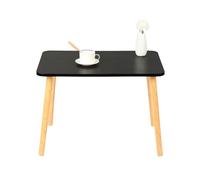 WODFARR Petite Table d'appoint en Bois, Table de Lit pour Salon, Chambre à Coucher, Balcon (Noir, 60x40x40cm)