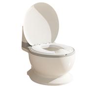 WODFARR Pot Bébé Toilette, Siège d'Apprentissage de la Propreté, 1-4 ans, Pare-Éclaboussures, Vrai Son de Chasse d'Eau, Cuvette Amovible, Facile à Nettoyer (Gris)