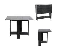 WODFARR Table à manger, table d'appoint pliable, table carrée, table de salle à manger, table de cuisine, en panneau de particules mélaminé, 103 x 76 x 73,4 cm (noir)