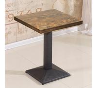WODFARR Table carrée à Pied Unique, carrée européenne,Table de Salle à Manger, Salle à Manger pour Cuisine intérieure et extérieure,60 * 60 * 75cm (B)