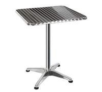WODFARR Table de Bar bistrot Pliable Carrée/Ronde Ø60 cm Hauteur réglable 70 cm / 110 cm 2en 1 en Aluminium Mange (1, Carrée)