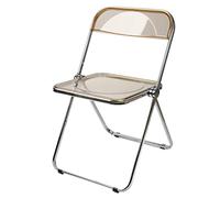 WODFARR Transparent Chaise Pliante pour Banquet Conférence Fête, Chaise Pliante, Chaise de Salle à Manger, Chaise de café, Chaise Pliante d'extérieur, Chaise Transparente,Peu encombrante-1PC (Ambre)