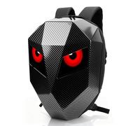 WODHMIEY Sac à dos de moto à LED, idée cadeau pour hommes et adolescents, écran pixel programmable, avec coque rigide 3D, étanche, pour ordinateur portable, voyage, école, quotidien, noir