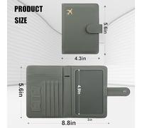 wodjcks Portefeuille de Voyage Anti-RFID, Porte-Passeport avec emplacements pour Cartes Airtag, Poche à Billets, étui en Cuir de qualité supérieure pour Passeport, pour Femmes et Hommes(Black)
