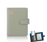 wodjcks Portefeuille de Voyage Anti-RFID, Porte-Passeport avec emplacements pour Cartes Airtag, Poche à Billets, étui en Cuir de qualité supérieure pour Passeport, pour Femmes et Hommes(Green)