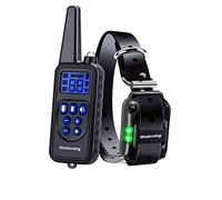 Wodondog Collier de Dressage pour Chien, Collier Electrique pour Chien Étanche Rechargeable, Télécommande 1000 m (Noir)