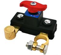 Wodsty 100 A Interrupteur de séparation de batterie en laiton pour voiture 12 V/24 V, interrupteur de borne négative en cuivre pour protéger contre la décharge
