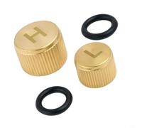 Wodsty 2 Pcs Valve de Climatisation pour R134a Climatiseur - Haute et Basse Pression Capuchon de Raccordement Voiture 1994-2016