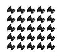 Wodsty 25 Pièces Isolateurs de Piquet Ronds à Visser en Plastique pour Clôture Électrique, Compatible avec Poteaux 1/4"-9/16" et T en Fibre de Verre 5/8", Noir(black)