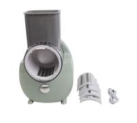 Wodsty 3 en 1 Coupe Légumes Électrique Rotatif Trancheuse avec Lames Interchangeables, Hachoir Automatique et Râpe pour Fruits et Légumes