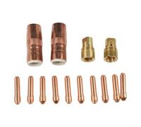 Wodsty Accessoires de soudage MIG industriels pour Bernard NS-5818C, buses en cuivre, diffuseurs D-1 et 10 embouts de contact remplaçables (T035)