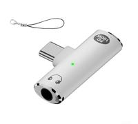 Wodsty Adaptateur audio compact USB C 3,5 mm pour les voyages (blanc) | Chargement et écoute simultanés, 100 W pour PD pour une charge rapide, un son Hi-Fi sans perte, et jouer