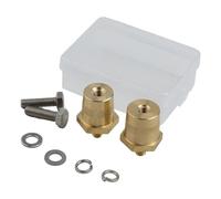 Wodsty Adaptateur de batterie en alliage avec double Thrds M8 - Réagit aux bornes endommagées pour une utilisation automobile, marine et camping-car - Comprend un raccord de conversion M6 vers M8 et