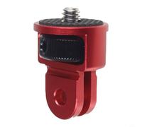 Wodsty Adaptateur de support de caméra d'action portable 1/4-20 pivotant à 360° pour Insta360 Hero 13 12 en aluminium durable Noir/rouge