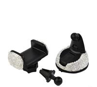 Wodsty Bling for Crystal Support de téléphone de voiture pour tableau de bord et grille d'aération, support à ventouse réglable avec strass, accessoire d'intérieur élégant pour filles, convient pour
