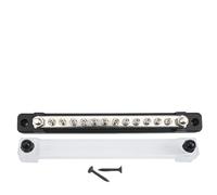 Wodsty Bloc de bornes à 12 voies avec couvercle, 150 A, 48 V CC, acier/nylon, pour distribution de courant de voiture, bateau, raccord M4/M6