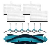 Wodsty Brosse latérale principale, kit de remplacement de filtre pour aspirateur robot Ultenic D10, papier filtre en nylon, poussière efficace, nettoyage des poils d'animaux, coin, portée des bords