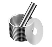 Wodsty Broyeur de pilules robuste pour mortier et pilon, acier inoxydable 304, pour pilules et herbes, simple à nettoyer, design ergonomique