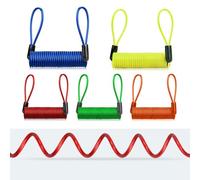 Wodsty Câble à ressort hélicoïdal pour antivol de vélo et casque, corde antivol robuste en acier et PVC, 120 cm, laisse d'avertissement pour blocage de frein