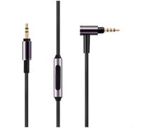Wodsty Câble audio 3,5 mm avec microphone pour Sony WH-1000XM2/XM3/XM4/H900N/H800, cuivre sans oxygène, design robuste, longueur de 1,5 m, noir (édition filaire)