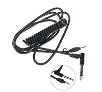 Wodsty Câble audio de rechange pour casque Beats Detox 3,5 mm (noir) | Design en spirale extensible jusqu'à 1,5 m, idéal pour la liberté de mouvement, compatible avec Beats Pro, matériau robuste