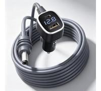 Wodsty Câble d'alimentation Starlink pour mini voiture 12 V 24 V Câble de | Adaptateur de charge de voiture USB A C Chargeur rapide, affichage numérique pour camping-car, bateau, camion