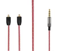 Wodsty Câble de rechange avec connecteurs plaqués or MMCX Interface compatible avec câble audio Shure SE215 SE535 SE846 1,2 m Bleu (rouge)