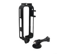 Wodsty Cadre de chaussure froide en silicone pour Insta360 X4 AIR, support extensible vertical horizontal avec adaptateur pour accessoires d'appareil photo (vertical-noir)