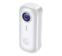 Wodsty Caméra d'action magnétique WiFi grand angle 120°, caméra ABS compacte avec support magnétique et sangle de cou, caméra portable pour vélo, tableau de bord, casque de moto, aventure en plein air