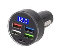 Wodsty Chargeur de voiture USB C 15,5 W 4 ports charge rapide