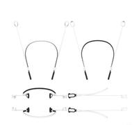 Wodsty Collier en silicone pour écouteurs Sony WF-1000XM6, tour de cou confortable en ABS, sangle légère contre la perte pendant l'entraînement, noir orange (noir et blanc)