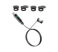 Wodsty Coque de protection avec câble de charge pour Meta Smart Glasses | Câble de charge et pare-soleil LED pour lunettes Meta Smart Glasses, couvercle de protection ABS Pare-lumière LED et câble de