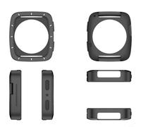 Wodsty Coque de protection élégante en aluminium pour Amazfit Active 2 Square, coque rigide fine avec ajustement précis, protection durable en gris (noir)