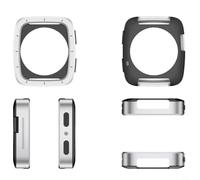 Wodsty Coque de protection élégante pour Amazfit Active 2 Square, alliage d'aluminium léger, gris (argent)