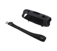 Wodsty Coque de protection en silicone pour JBL Charge 6, design léger avec sangle, sac à bandoulière absorbant les chocs, noir