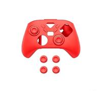 Wodsty Coque de protection en silicone pour ROG pour 2 manettes, surface antidérapante avec embouts de joystick, couverture ajustée pour Xbox Pad (rouge)