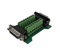 Wodsty DB15MF-for A Adaptateur de bornier, carte de connecteur mâle vers femelle sans soudure avec correspondance de broches une à une, câblage de champ en plastique vert
