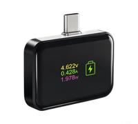 Wodsty Disjoncteur de charge de type C 140 W avec affichage numérique et détection d'IA, protection contre les surcharges pour téléphones portables, ABS robuste, 4,4 x 4,5 x 2 cm, noir