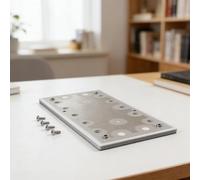 Wodsty Disque abrasif MPE haute résistance pour plastique 225 x 115 mm avec disque de ponçage carré 10 trous et 6 trous de rechange