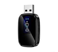 Wodsty Double adaptateur sans fil pour CarPlay pour Android Auto Noir, 1 | Prise en charge du double protocole, compact, pour une qualité ABS robuste, plug-and-play rapide, indicateur d'état