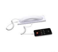 Wodsty Écouteurs de téléphone rétro pour smartphone Jack 3,5 mm ABS, 1 | Écouteurs rétro avec support de base, design vintage des années 1950, universel 3,5 mm, contrôle d'appel intégré, son clair.