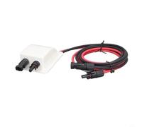 Wodsty Entrée de câble solaire IP68 double pour camping-car, bateau, câble d'extension de 2 m, passe-toit, raccord étanche en ABS (blanc)