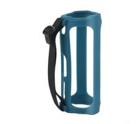 Wodsty Étui en silicone souple pour haut-parleur JBL Flip5, étui absorbant les chocs avec poignée, découpes précises pour l'utilisation, étui portable noir (bleu)