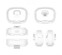 Wodsty Étui rigide en TPU pour JBL Vibe Beam, Vibe Beam 2, Vibe 200TWS, protection robuste contre les chocs et les rayures, profil fin pour poche, idéal pour l'entraînement, (blanc)